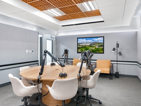 Podcast recording room