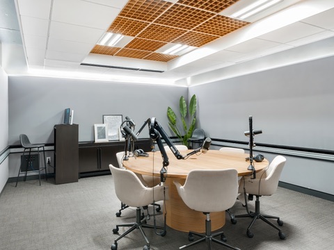 Podcast recording room, second view