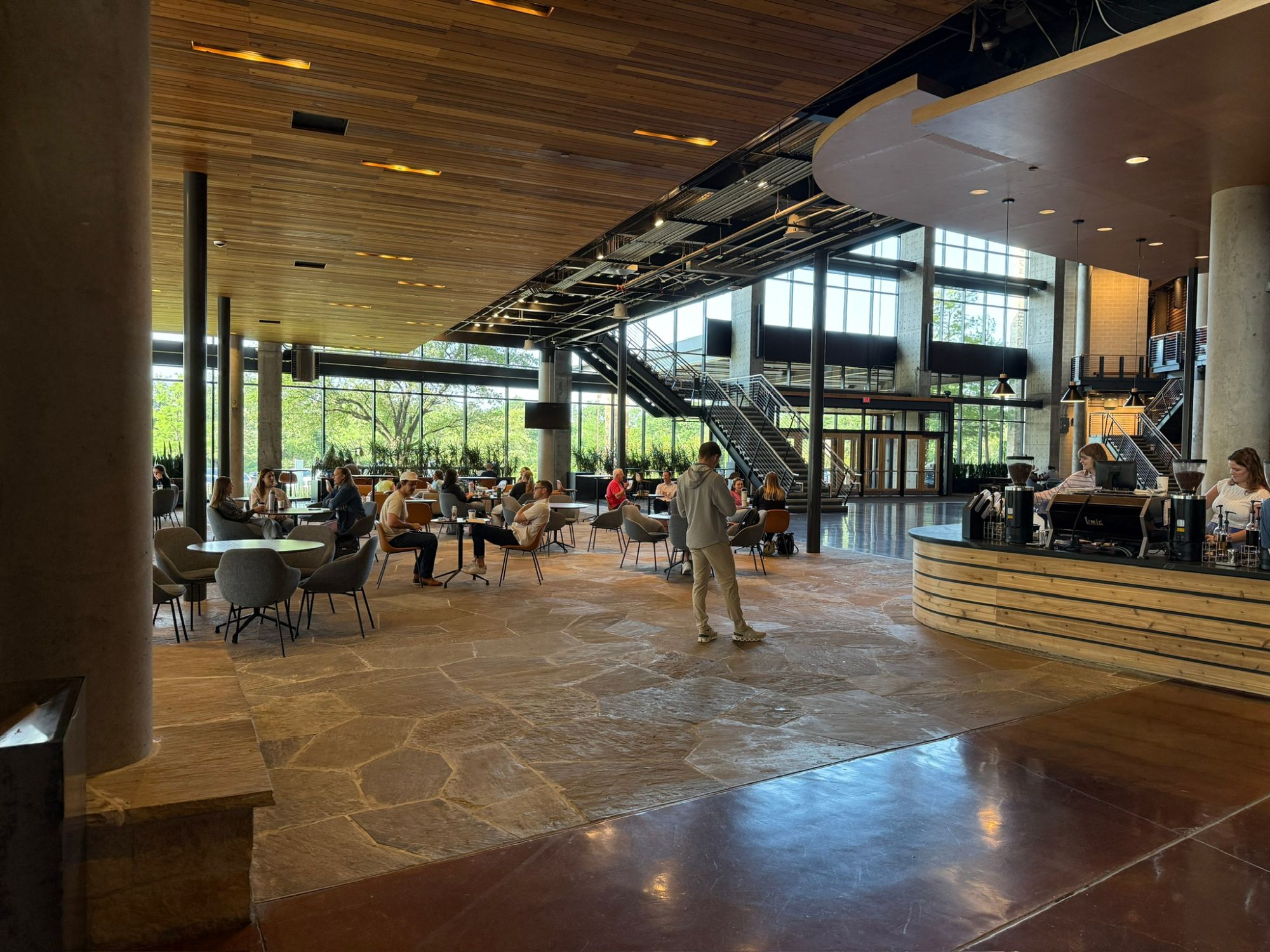 The lobby in daily use